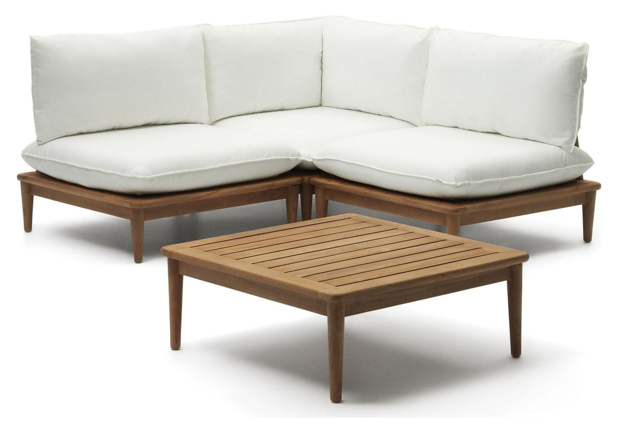 Portitxol 4-piece lounge set, Natural teak