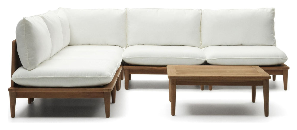 Portitxol, Lounge Set with 6 pieces - white/oak