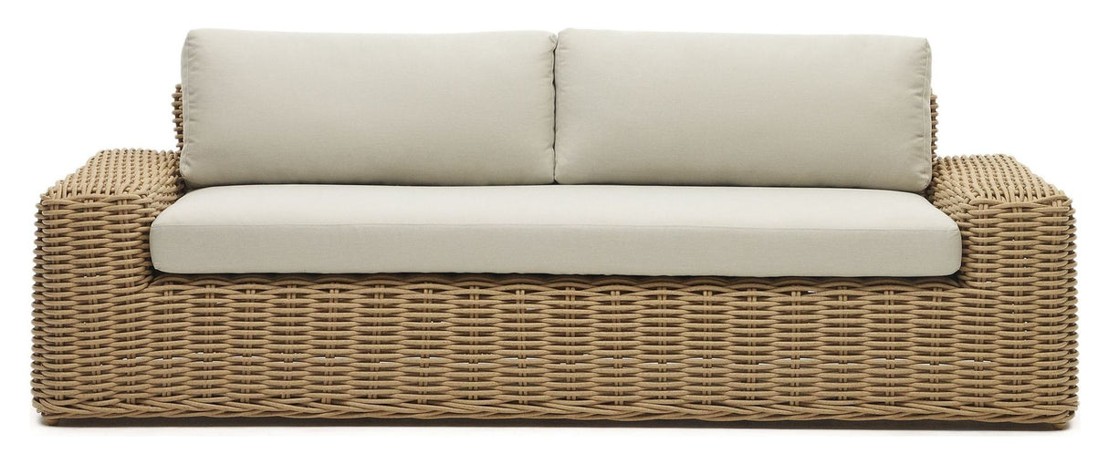 Portlligat 3-pers. Lounge bed, Beige rattan