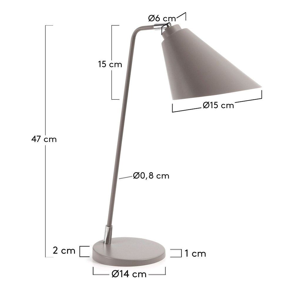 Priti Table Lamp Gray