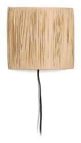 Pulmi Wall Lamp, Natural Raffia