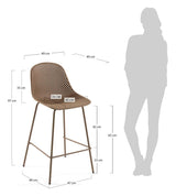 Quinby bar stool SH: 65cm, Beige