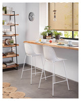 Quinby bar stool SH: 65cm, White