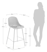 Quinby bar stool SH: 65cm, White