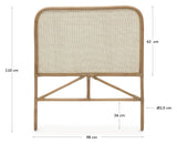 Quiterie Bedgavl, Square, Natural Wicker, B:90