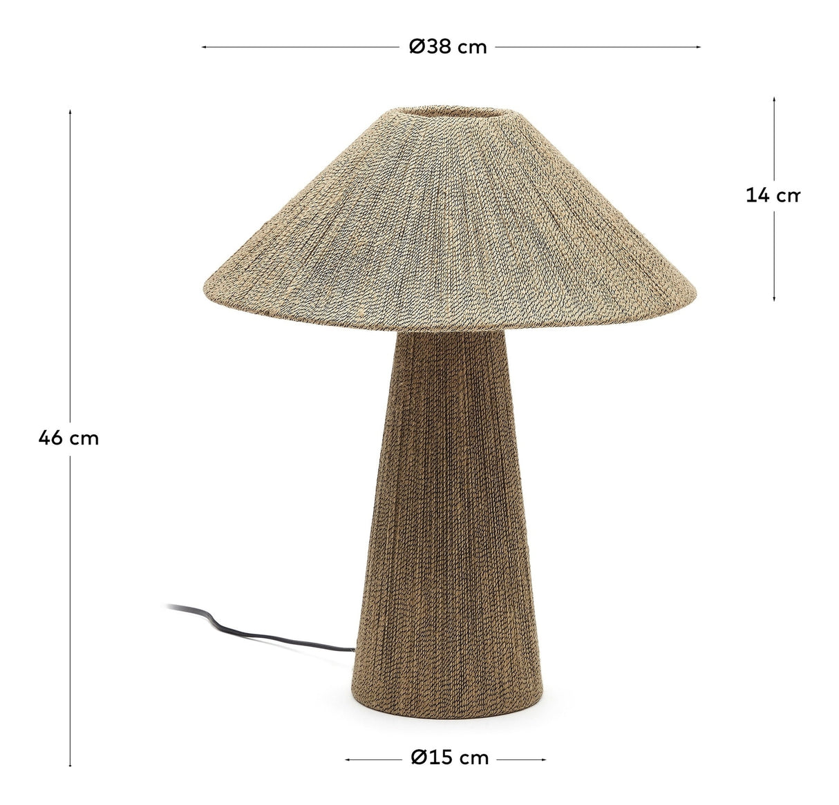 Renee Table Lamp, Natural Jute