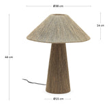 Renee Table Lamp, Natural Jute