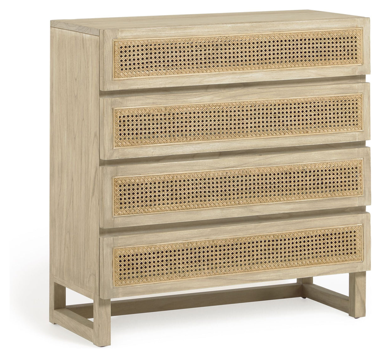 Rexit Chest w. 4 drawers - Wood/Rattan