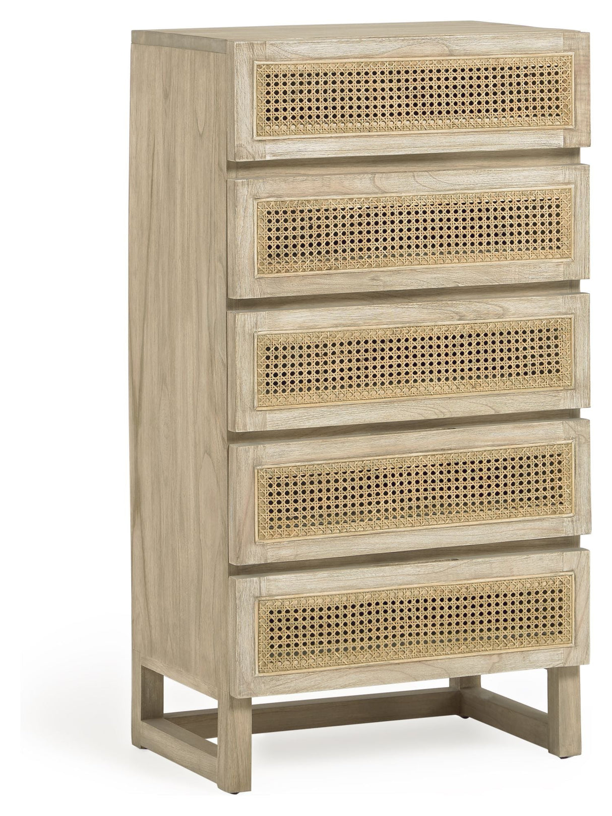 Rexit Chest w. 5 drawers - Wood/Rattan