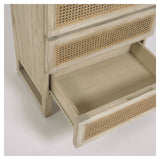 Rexit Chest w. 5 drawers - Wood/Rattan