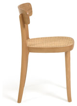 Romane Dining chair in beech. Ash veneer/Rattan