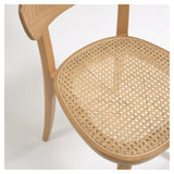 Romane Dining chair in beech. Ash veneer/Rattan