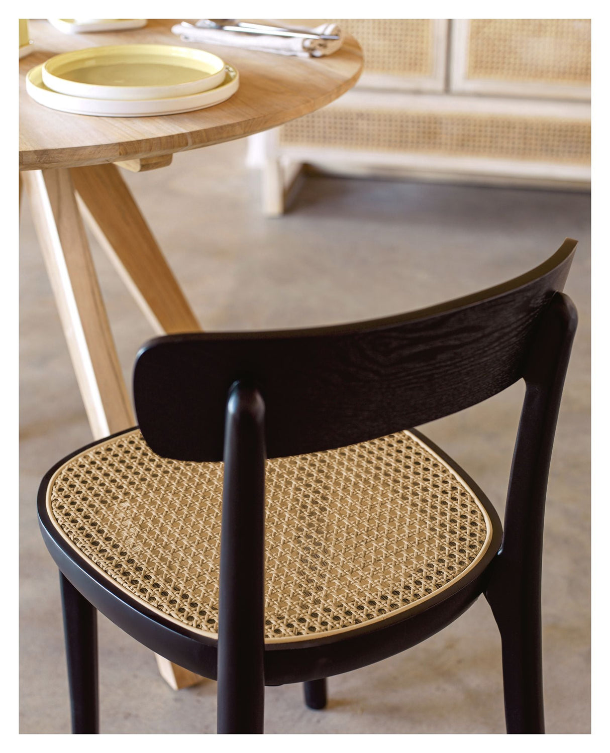 Romane Dining chair - Solid beech in black