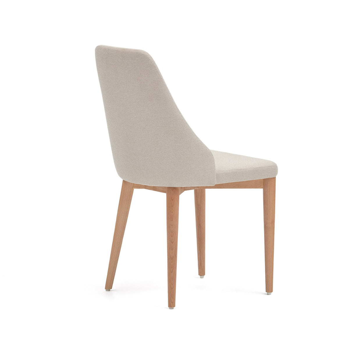 Rosie Dining chair with upholstered seat, Beige fabric