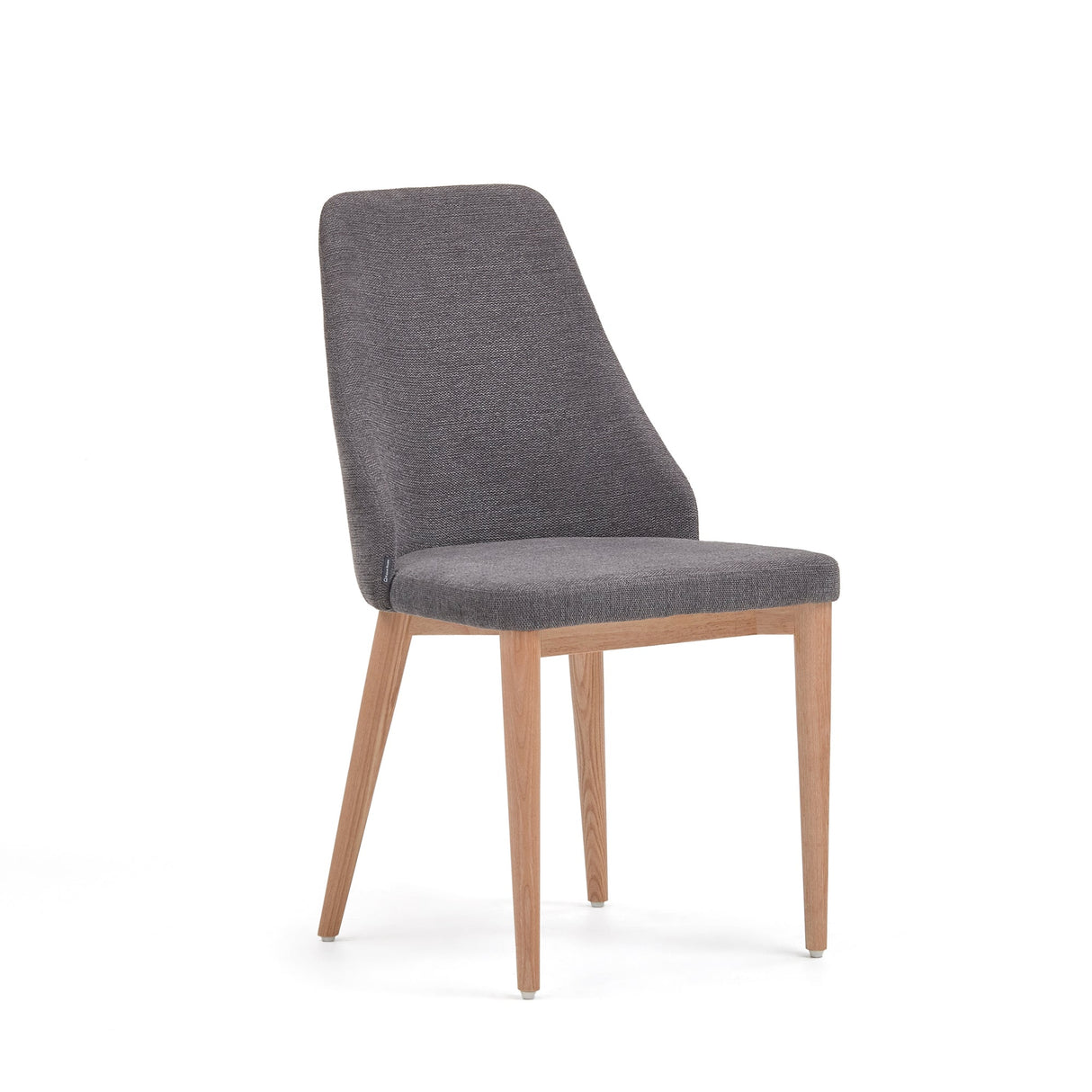 Rosie Dining chair with upholstered seat, Dark gray fabric