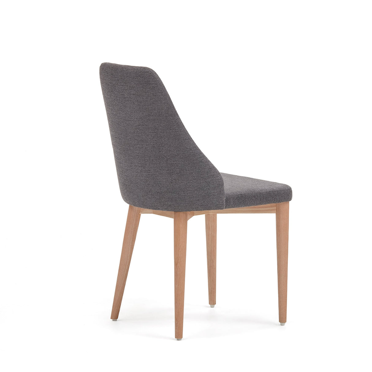 Rosie Dining chair with upholstered seat, Dark gray fabric