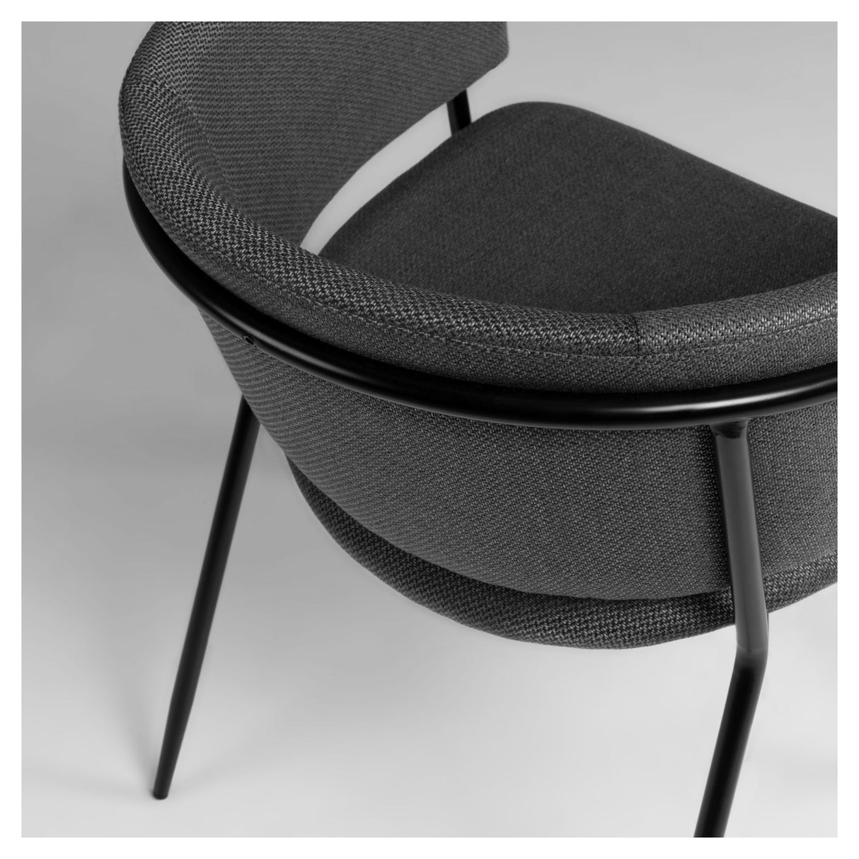 Runnie Dining Chair Dark Gray Twill