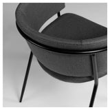 Runnie Dining Chair Dark Gray Twill