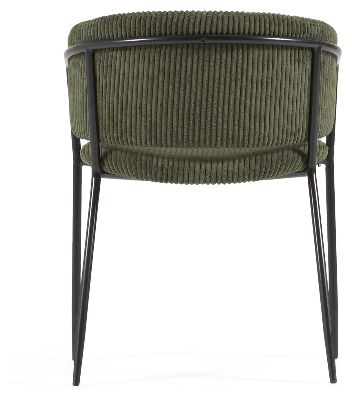 Runnie Dining Chair, Dark Green Velvet/Black Steel Legs