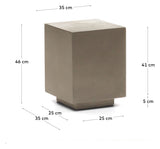 Rustella Side Table, Gray, 35x35