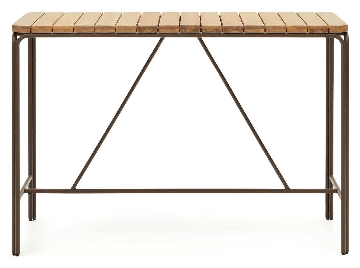 Salguer Garden table, Brown acacia, 140x70