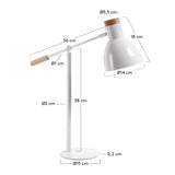 Scarlett Table Lamp, White