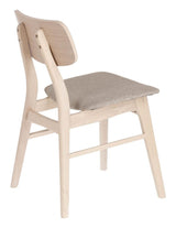 Selia Dining Chair, Light Wood/Beige