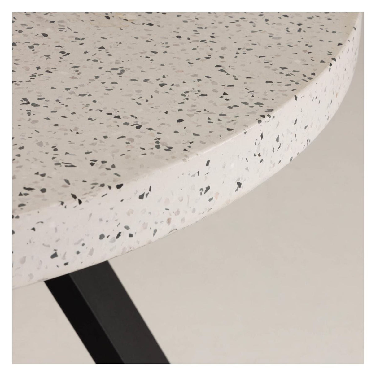 Shanelle Garden Table Ø120, White Terrazzo