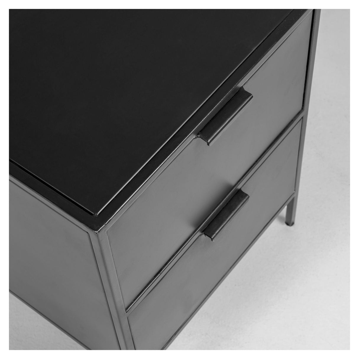 Kave Home Shantay Bedside Table Black Metal