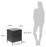 Kave Home Shantay Bedside Table Black Metal