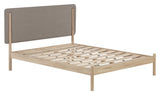 Shayndel Bed Frame Light Wood/Beige, 160x200