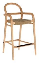 Sheryl bar stool SH: 69cm, Beige/Light Wood