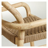 Sheryl bar stool SH: 69cm, Beige/Light Wood