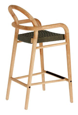 Sheryl bar stool SH: 69cm, Green/Light Wood