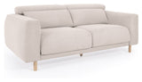 Singa 3-pers. Sofa, White Chenille