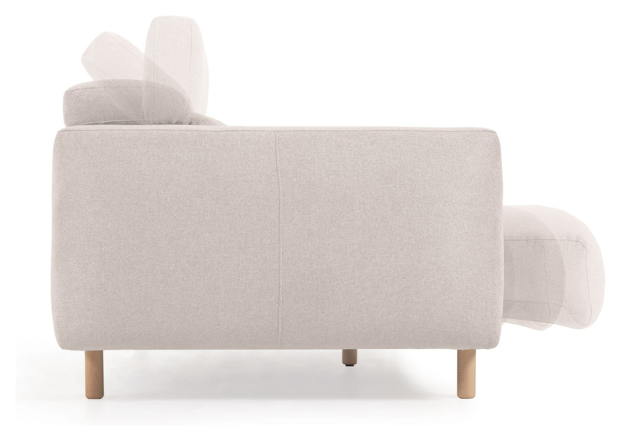 Singa 3-pers. Sofa, White Chenille