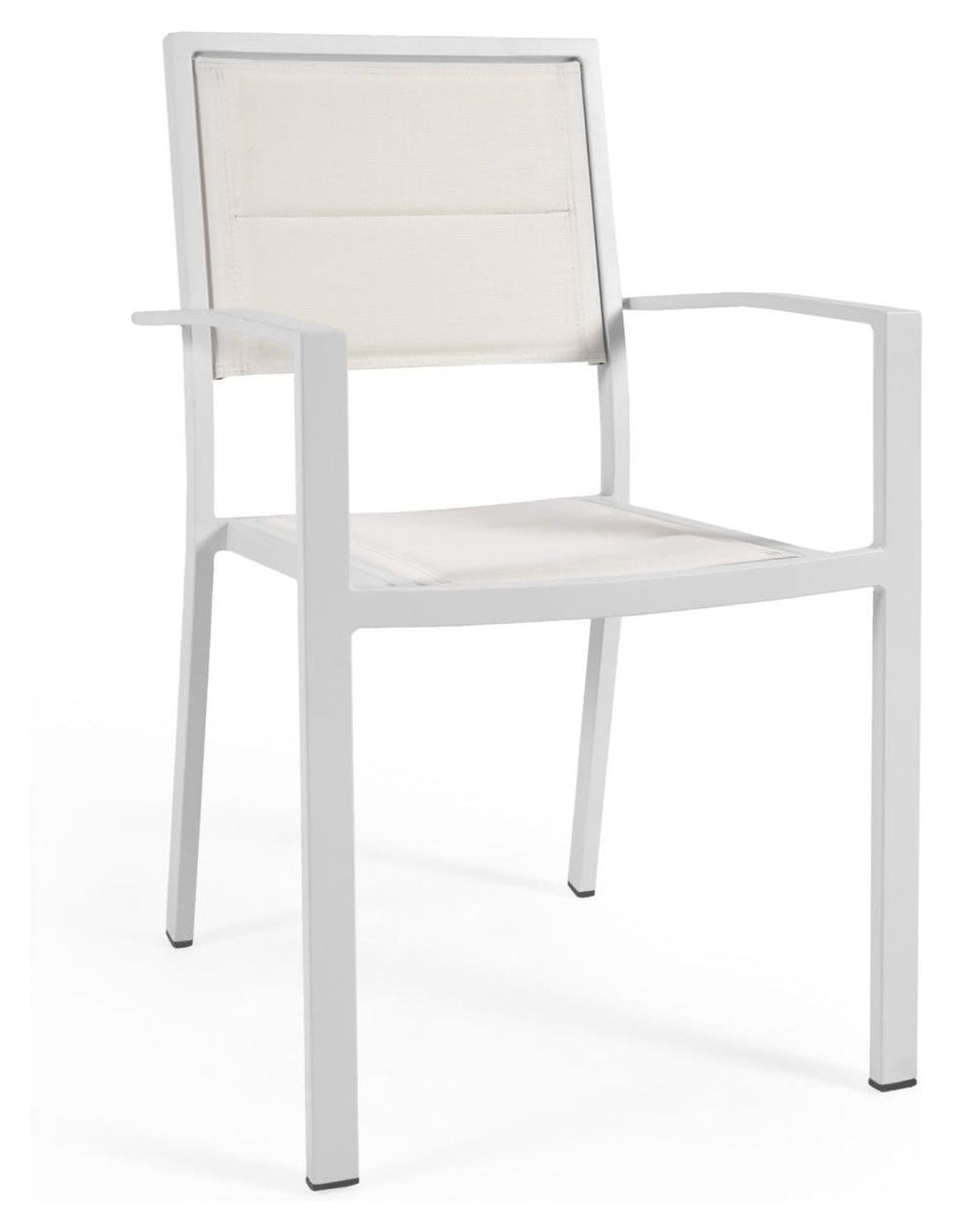 Sirley Garden Chair in aluminum/textiles, White