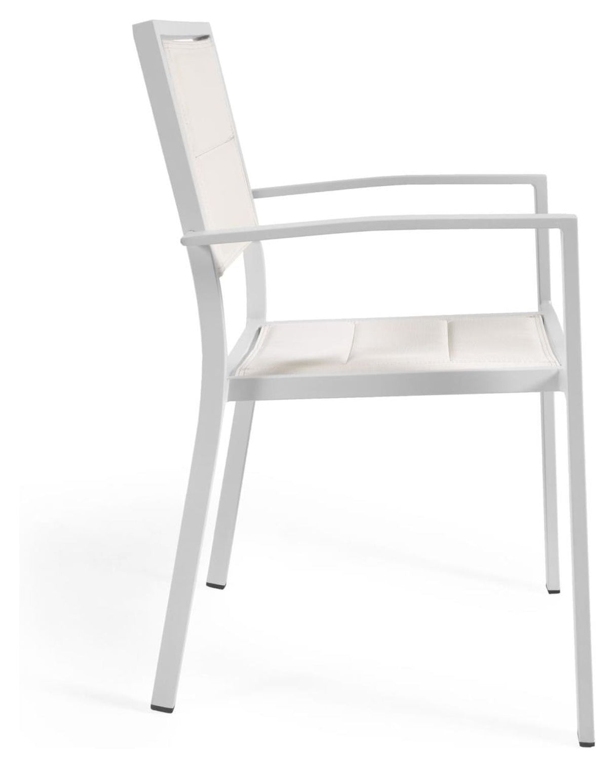 Sirley Garden Chair in aluminum/textiles, White