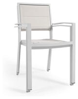 Sirley Garden Chair in aluminum/textiles, White