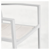 Sirley Garden Chair in aluminum/textiles, White