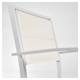 Sirley Garden Chair in aluminum/textiles, White