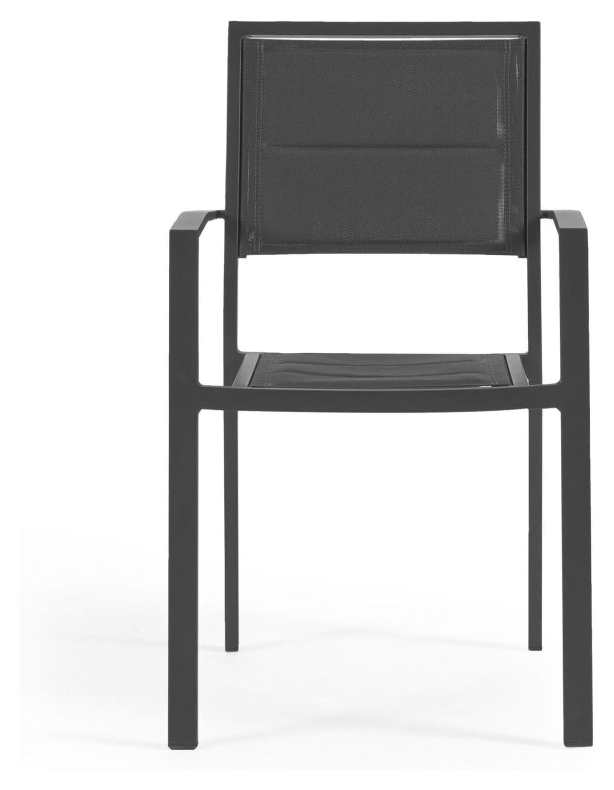 Sirley Garden Chair in aluminum/textiles, Black