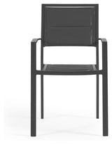 Sirley Garden Chair in aluminum/textiles, Black