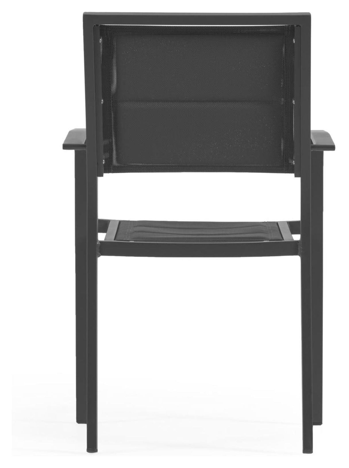 Sirley Garden Chair in aluminum/textiles, Black