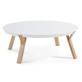 Solid Coffee Table Ø90 Nature/matte white