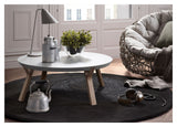 Solid Coffee Table Ø90 Nature/matte white