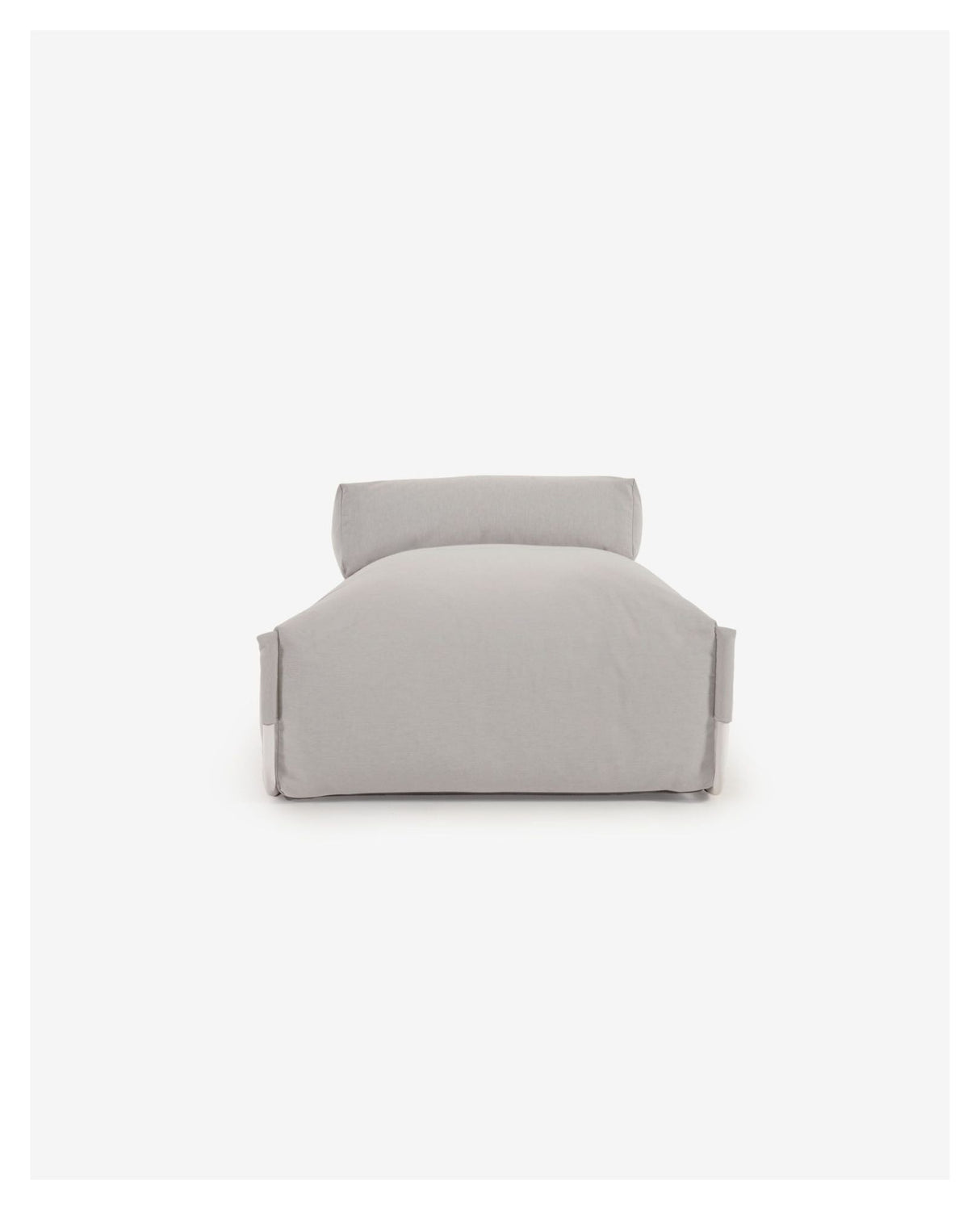 Square Chaise Long, White Alu/Light Gray