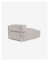 Square Chaise Long, White Alu/Light Gray