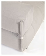 Square Chaise Long, White Alu/Light Gray