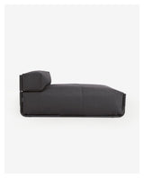 Square Chaise longue, black alu/dark gray